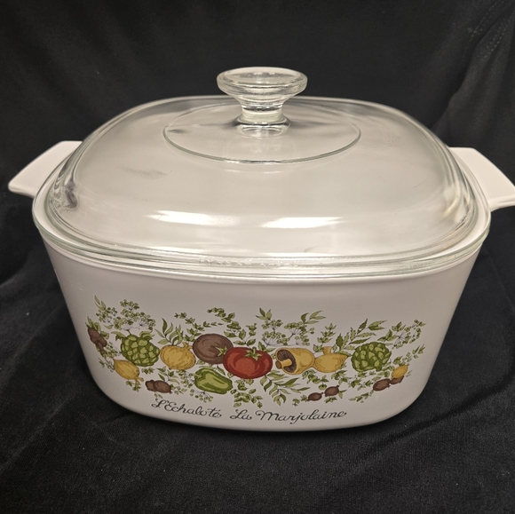 Vintage CorningWare Spice of Life – L’Échalote La MarjolaineDish w/Lid